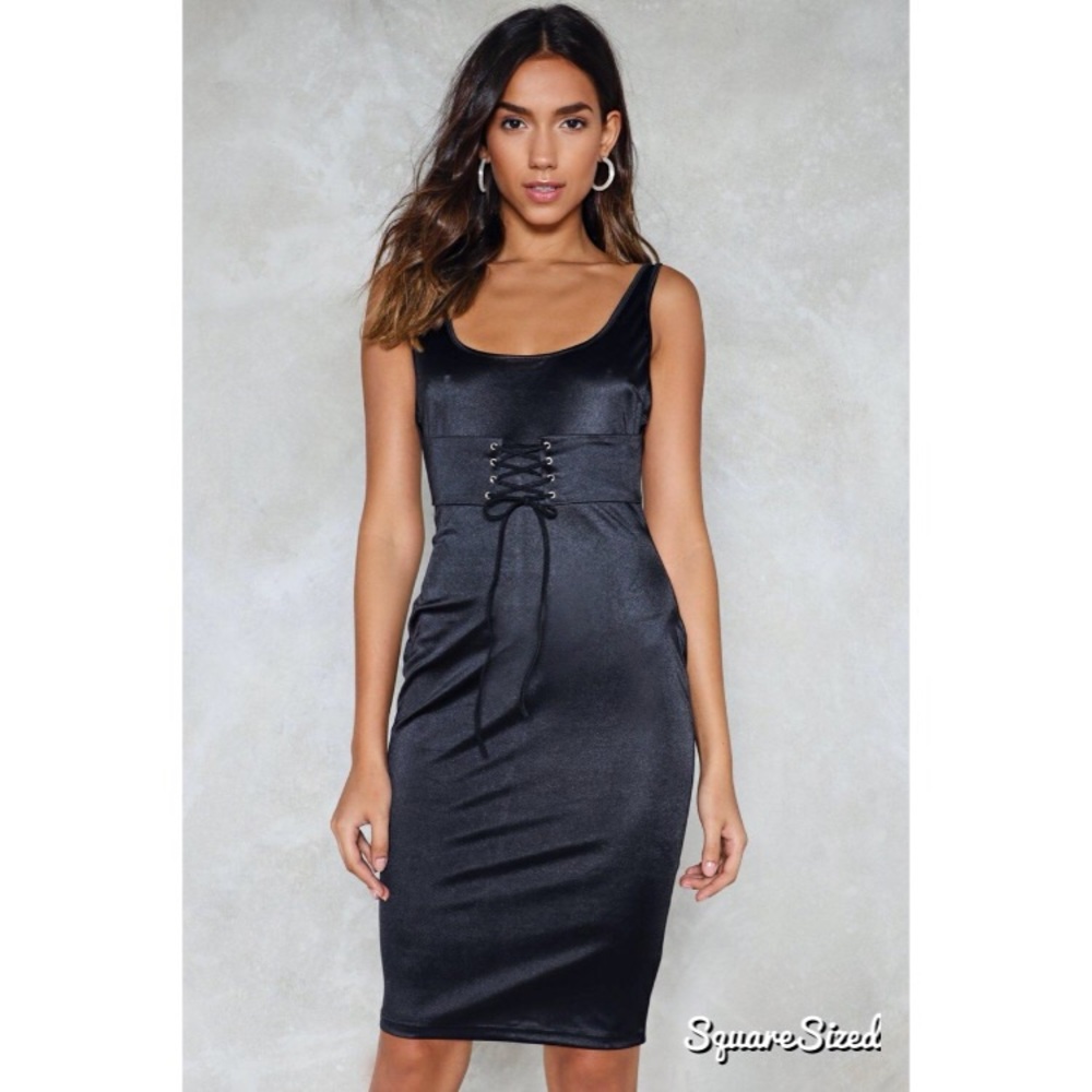 NWT Nasty Gal Black Corset Dress size 4